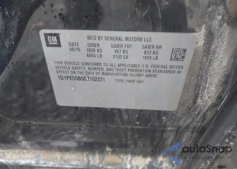 2016 Chevrolet Cruze Limited 1Lt Auto z USA, uszkodzony, nr VIN 1G1PE5SB9G7102371